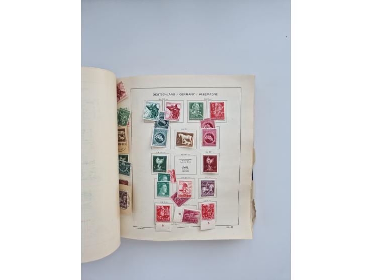 1850/1960(ca.), interessante ungebrauchte/postfrische und gestempelte Partie mit einigen Briefen, dabei Schaubek-Album ab Alt