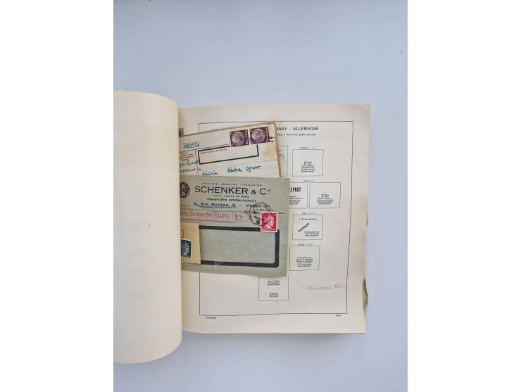 1850/1960(ca.), interessante ungebrauchte/postfrische und gestempelte Partie mit einigen Briefen, dabei Schaubek-Album ab Alt