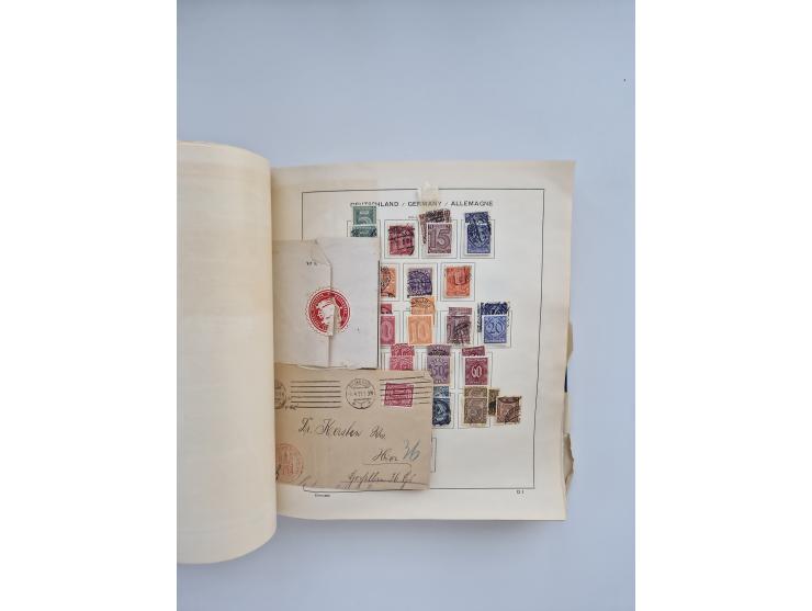 1850/1960(ca.), interessante ungebrauchte/postfrische und gestempelte Partie mit einigen Briefen, dabei Schaubek-Album ab Alt