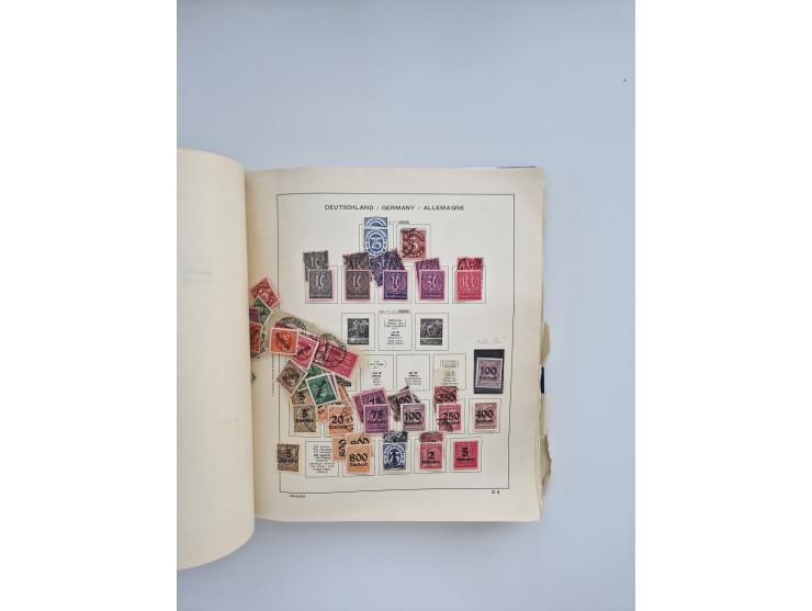 1850/1960(ca.), interessante ungebrauchte/postfrische und gestempelte Partie mit einigen Briefen, dabei Schaubek-Album ab Alt