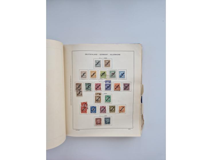 1850/1960(ca.), interessante ungebrauchte/postfrische und gestempelte Partie mit einigen Briefen, dabei Schaubek-Album ab Alt