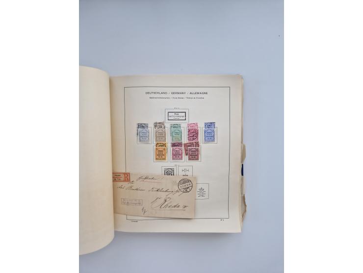 1850/1960(ca.), interessante ungebrauchte/postfrische und gestempelte Partie mit einigen Briefen, dabei Schaubek-Album ab Alt