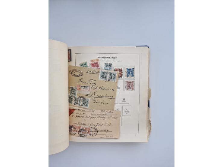 1850/1960(ca.), interessante ungebrauchte/postfrische und gestempelte Partie mit einigen Briefen, dabei Schaubek-Album ab Alt