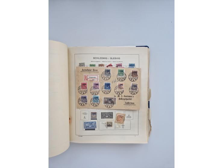 1850/1960(ca.), interessante ungebrauchte/postfrische und gestempelte Partie mit einigen Briefen, dabei Schaubek-Album ab Alt