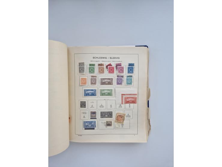 1850/1960(ca.), interessante ungebrauchte/postfrische und gestempelte Partie mit einigen Briefen, dabei Schaubek-Album ab Alt