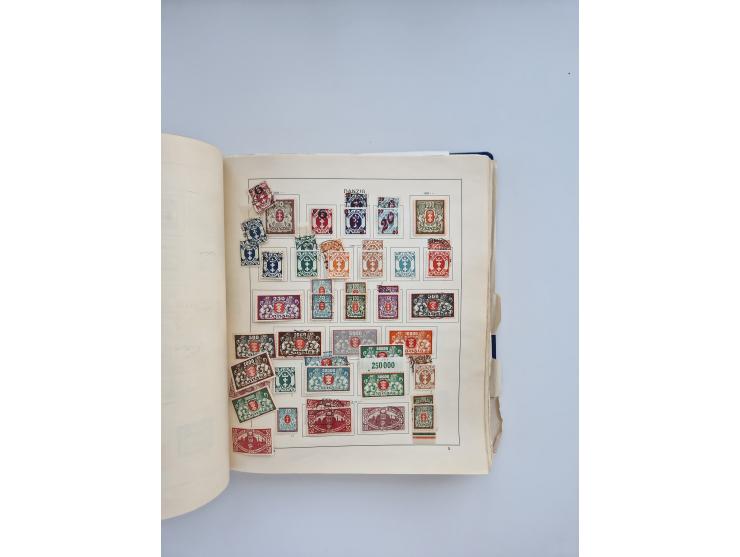 1850/1960(ca.), interessante ungebrauchte/postfrische und gestempelte Partie mit einigen Briefen, dabei Schaubek-Album ab Alt