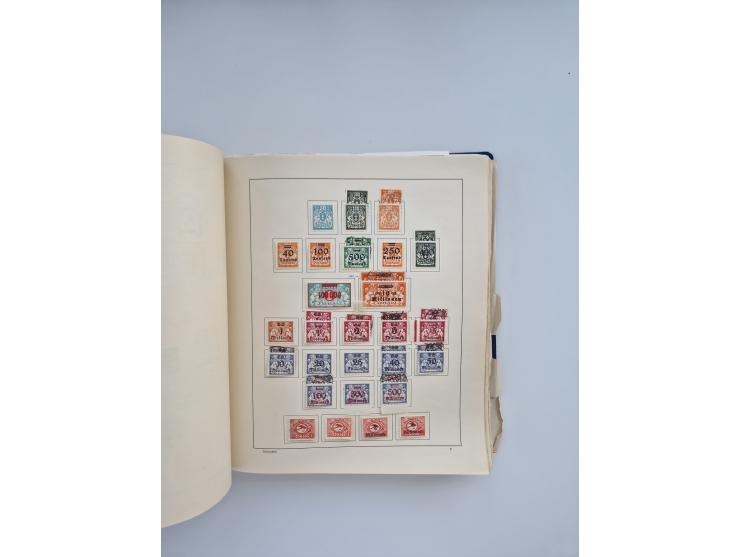 1850/1960(ca.), interessante ungebrauchte/postfrische und gestempelte Partie mit einigen Briefen, dabei Schaubek-Album ab Alt