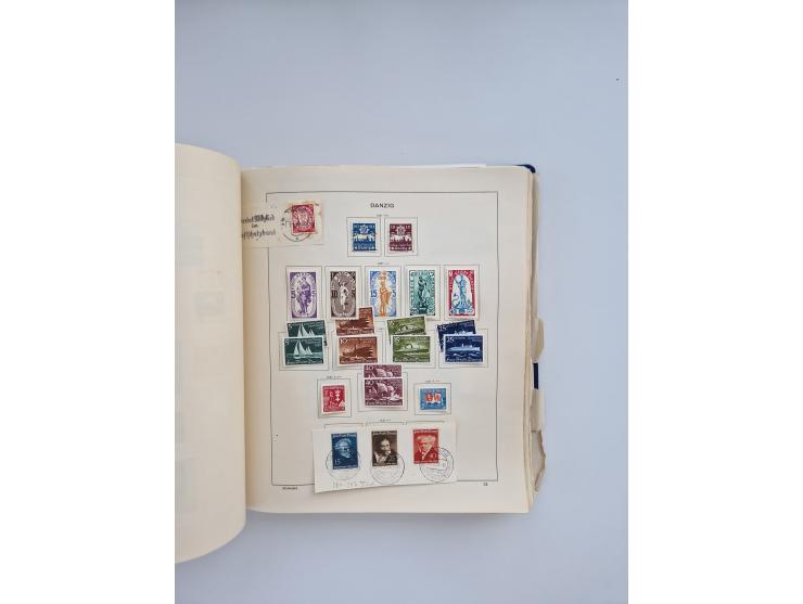 1850/1960(ca.), interessante ungebrauchte/postfrische und gestempelte Partie mit einigen Briefen, dabei Schaubek-Album ab Alt