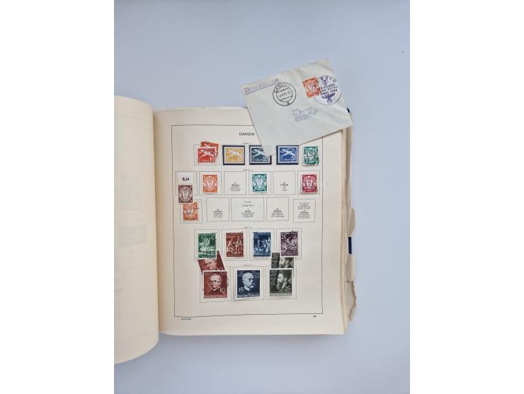 1850/1960(ca.), interessante ungebrauchte/postfrische und gestempelte Partie mit einigen Briefen, dabei Schaubek-Album ab Alt