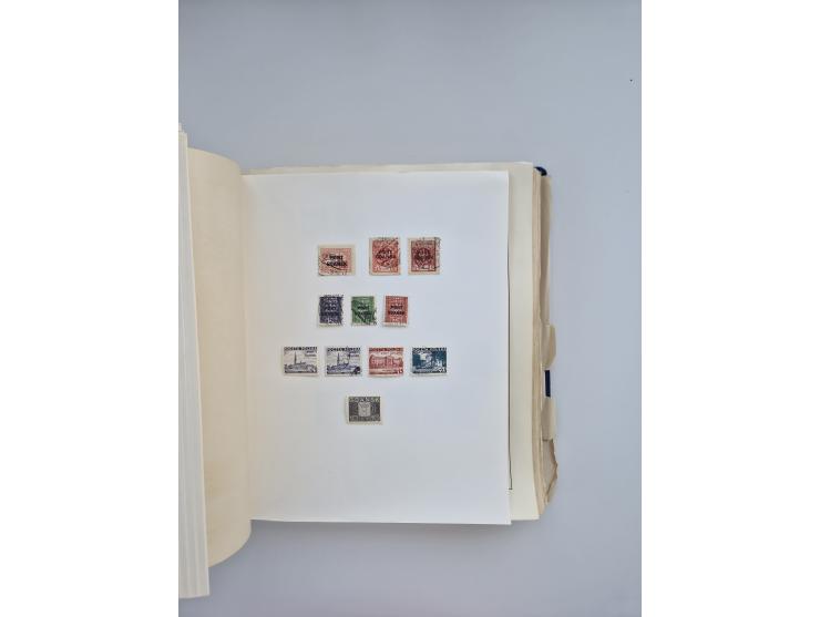 1850/1960(ca.), interessante ungebrauchte/postfrische und gestempelte Partie mit einigen Briefen, dabei Schaubek-Album ab Alt