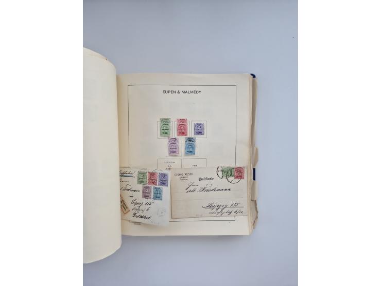 1850/1960(ca.), interessante ungebrauchte/postfrische und gestempelte Partie mit einigen Briefen, dabei Schaubek-Album ab Alt