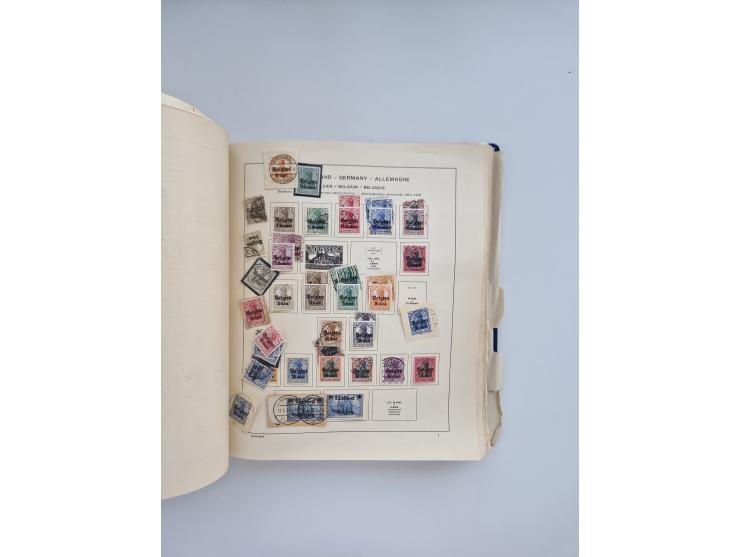 1850/1960(ca.), interessante ungebrauchte/postfrische und gestempelte Partie mit einigen Briefen, dabei Schaubek-Album ab Alt