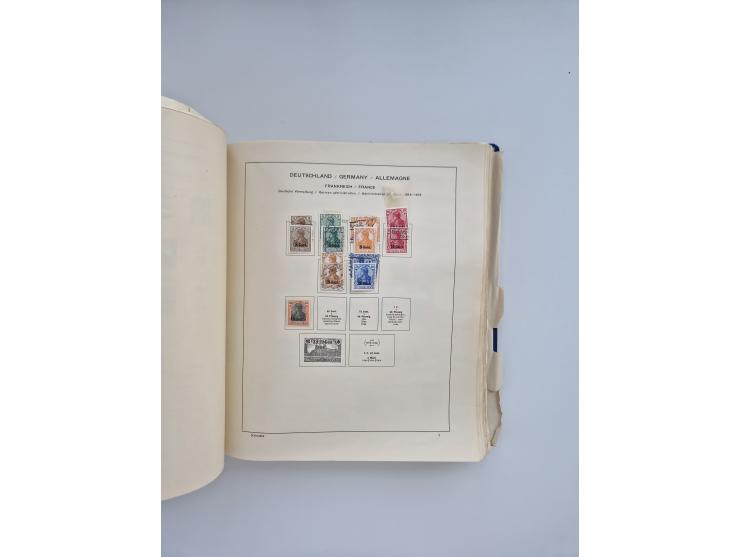 1850/1960(ca.), interessante ungebrauchte/postfrische und gestempelte Partie mit einigen Briefen, dabei Schaubek-Album ab Alt