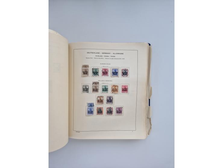 1850/1960(ca.), interessante ungebrauchte/postfrische und gestempelte Partie mit einigen Briefen, dabei Schaubek-Album ab Alt