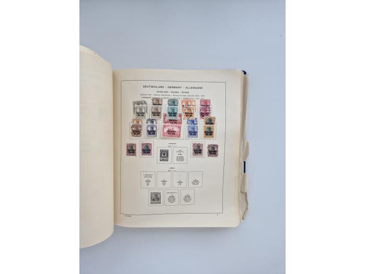 1850/1960(ca.), interessante ungebrauchte/postfrische und gestempelte Partie mit einigen Briefen, dabei Schaubek-Album ab Alt