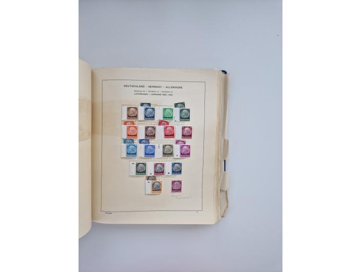 1850/1960(ca.), interessante ungebrauchte/postfrische und gestempelte Partie mit einigen Briefen, dabei Schaubek-Album ab Alt