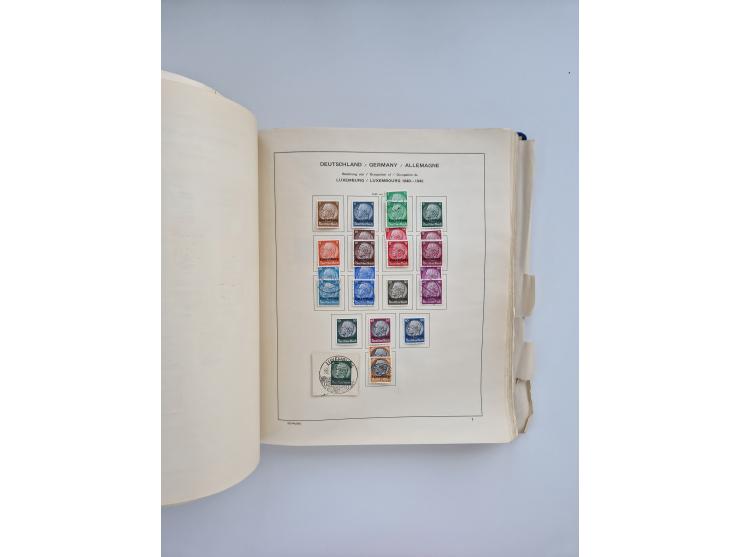 1850/1960(ca.), interessante ungebrauchte/postfrische und gestempelte Partie mit einigen Briefen, dabei Schaubek-Album ab Alt