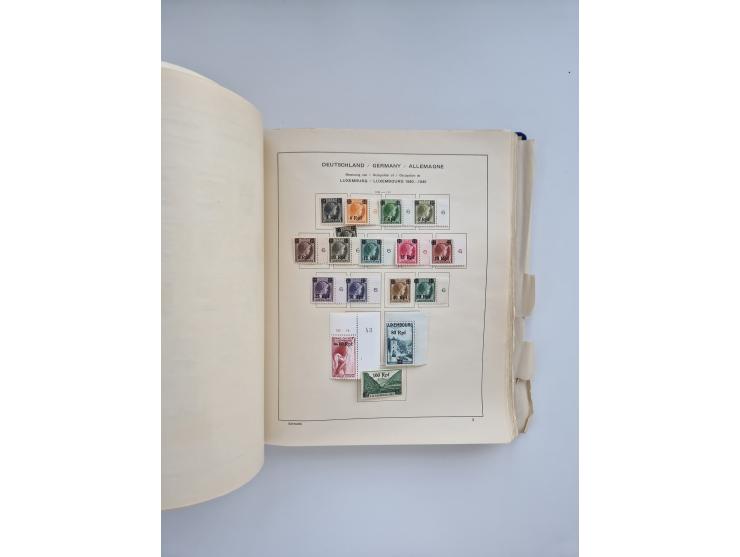 1850/1960(ca.), interessante ungebrauchte/postfrische und gestempelte Partie mit einigen Briefen, dabei Schaubek-Album ab Alt