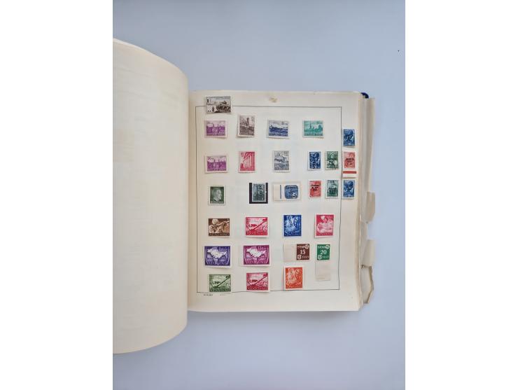 1850/1960(ca.), interessante ungebrauchte/postfrische und gestempelte Partie mit einigen Briefen, dabei Schaubek-Album ab Alt