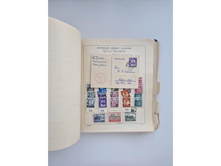 1850/1960(ca.), interessante ungebrauchte/postfrische und gestempelte Partie mit einigen Briefen, dabei Schaubek-Album ab Alt