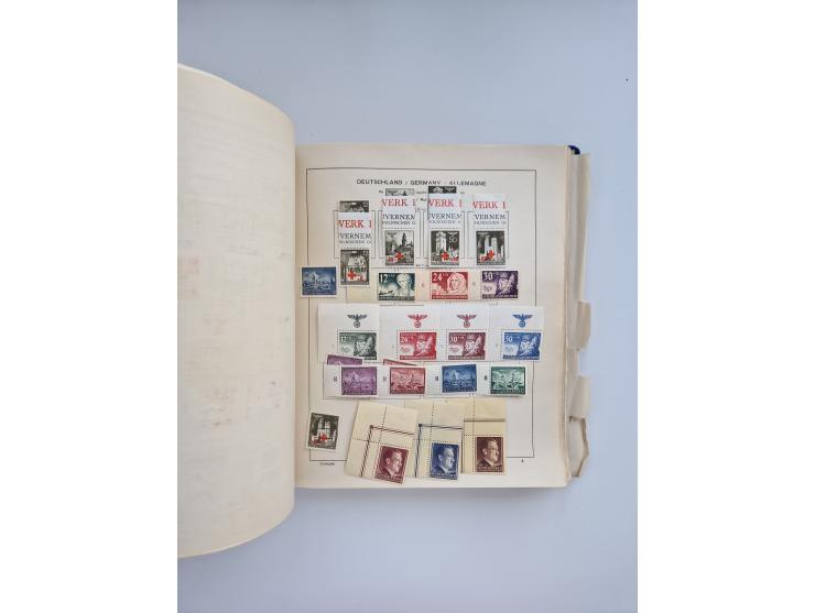 1850/1960(ca.), interessante ungebrauchte/postfrische und gestempelte Partie mit einigen Briefen, dabei Schaubek-Album ab Alt