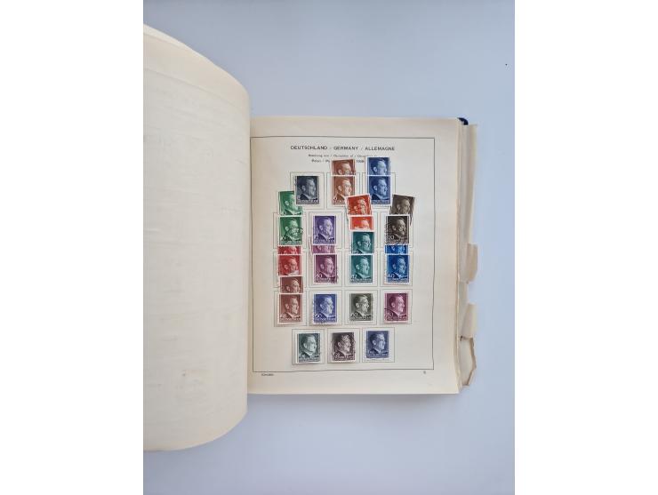 1850/1960(ca.), interessante ungebrauchte/postfrische und gestempelte Partie mit einigen Briefen, dabei Schaubek-Album ab Alt