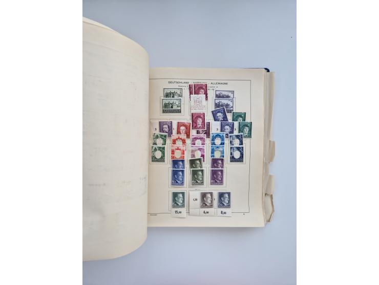 1850/1960(ca.), interessante ungebrauchte/postfrische und gestempelte Partie mit einigen Briefen, dabei Schaubek-Album ab Alt