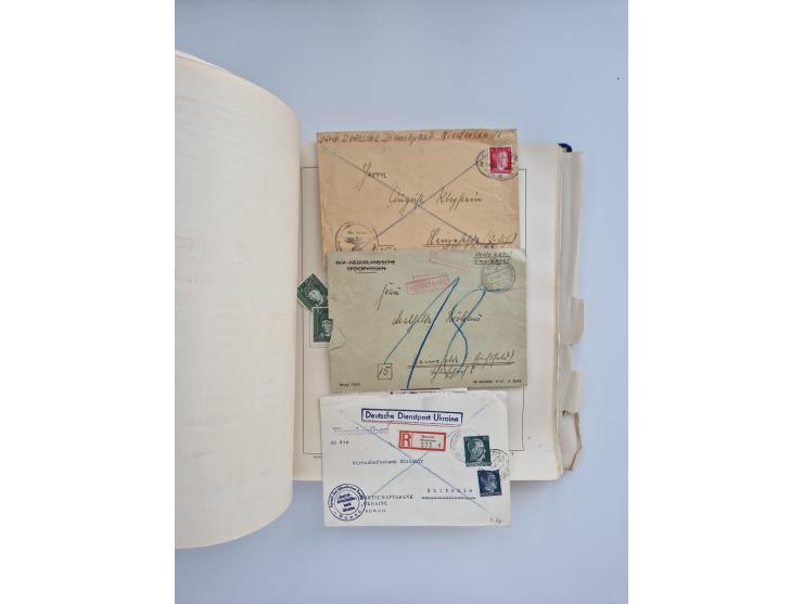 1850/1960(ca.), interessante ungebrauchte/postfrische und gestempelte Partie mit einigen Briefen, dabei Schaubek-Album ab Alt