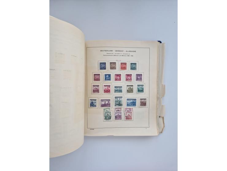 1850/1960(ca.), interessante ungebrauchte/postfrische und gestempelte Partie mit einigen Briefen, dabei Schaubek-Album ab Alt