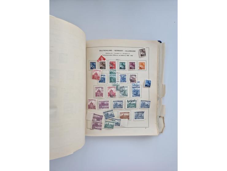 1850/1960(ca.), interessante ungebrauchte/postfrische und gestempelte Partie mit einigen Briefen, dabei Schaubek-Album ab Alt