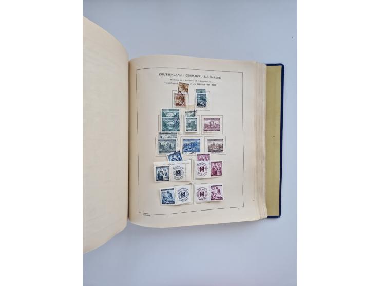 1850/1960(ca.), interessante ungebrauchte/postfrische und gestempelte Partie mit einigen Briefen, dabei Schaubek-Album ab Alt