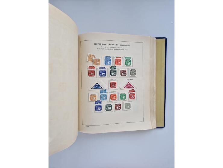 1850/1960(ca.), interessante ungebrauchte/postfrische und gestempelte Partie mit einigen Briefen, dabei Schaubek-Album ab Alt