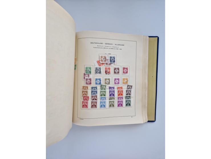 1850/1960(ca.), interessante ungebrauchte/postfrische und gestempelte Partie mit einigen Briefen, dabei Schaubek-Album ab Alt