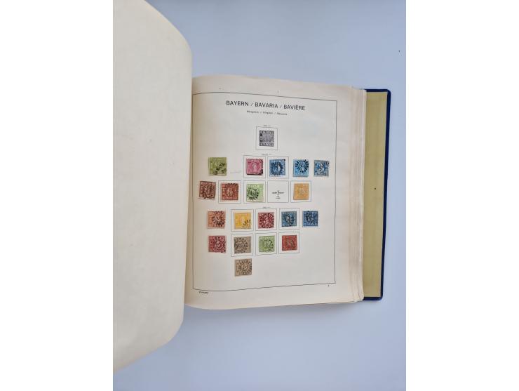 1850/1960(ca.), interessante ungebrauchte/postfrische und gestempelte Partie mit einigen Briefen, dabei Schaubek-Album ab Alt