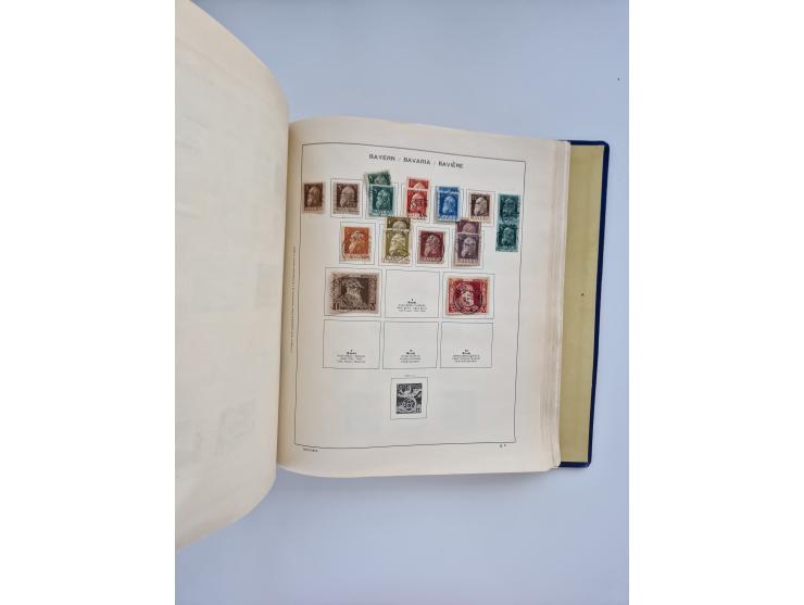 1850/1960(ca.), interessante ungebrauchte/postfrische und gestempelte Partie mit einigen Briefen, dabei Schaubek-Album ab Alt