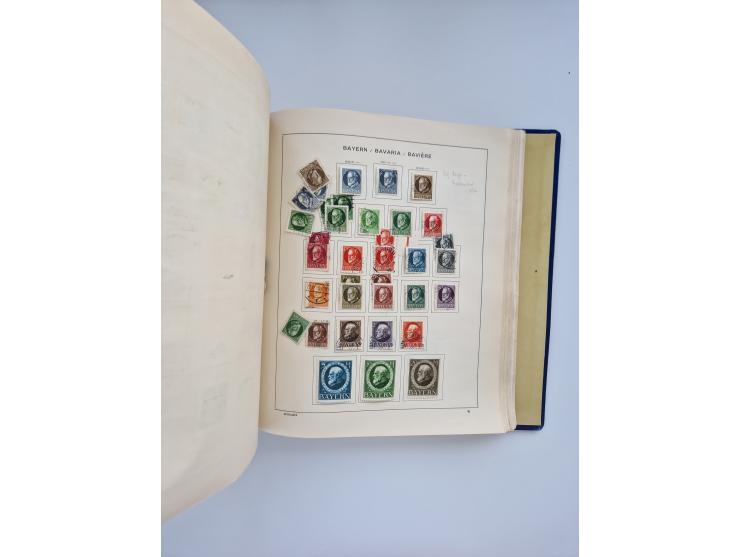 1850/1960(ca.), interessante ungebrauchte/postfrische und gestempelte Partie mit einigen Briefen, dabei Schaubek-Album ab Alt