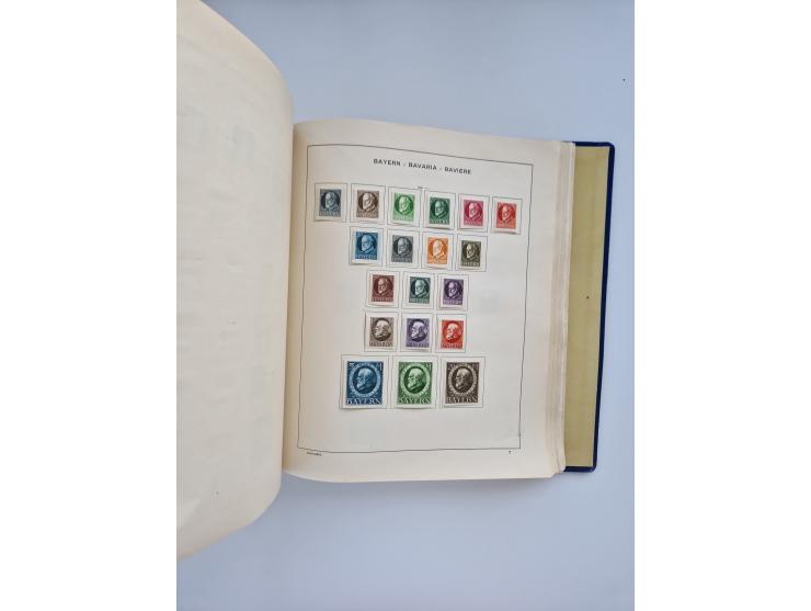 1850/1960(ca.), interessante ungebrauchte/postfrische und gestempelte Partie mit einigen Briefen, dabei Schaubek-Album ab Alt