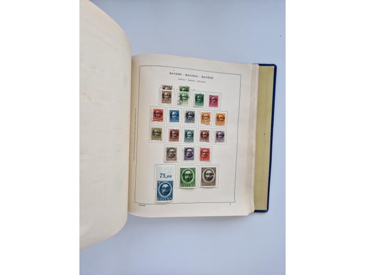 1850/1960(ca.), interessante ungebrauchte/postfrische und gestempelte Partie mit einigen Briefen, dabei Schaubek-Album ab Alt