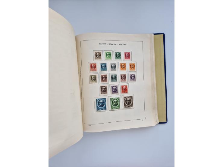 1850/1960(ca.), interessante ungebrauchte/postfrische und gestempelte Partie mit einigen Briefen, dabei Schaubek-Album ab Alt