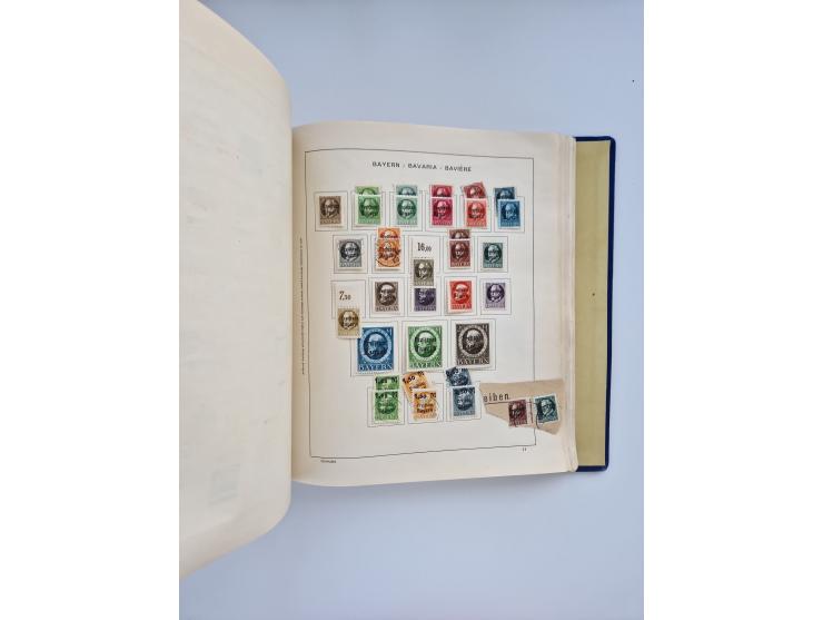 1850/1960(ca.), interessante ungebrauchte/postfrische und gestempelte Partie mit einigen Briefen, dabei Schaubek-Album ab Alt