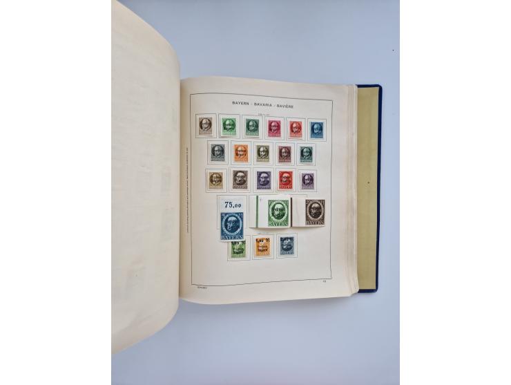 1850/1960(ca.), interessante ungebrauchte/postfrische und gestempelte Partie mit einigen Briefen, dabei Schaubek-Album ab Alt