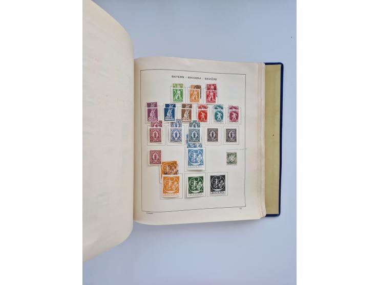 1850/1960(ca.), interessante ungebrauchte/postfrische und gestempelte Partie mit einigen Briefen, dabei Schaubek-Album ab Alt