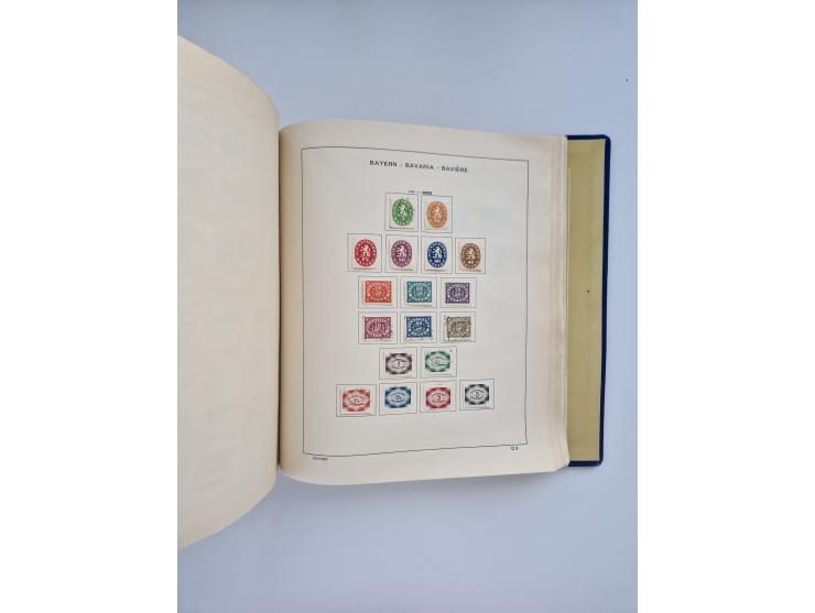 1850/1960(ca.), interessante ungebrauchte/postfrische und gestempelte Partie mit einigen Briefen, dabei Schaubek-Album ab Alt