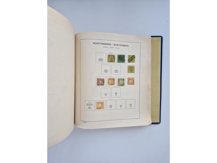 1850/1960(ca.), interessante ungebrauchte/postfrische und gestempelte Partie mit einigen Briefen, dabei Schaubek-Album ab Alt