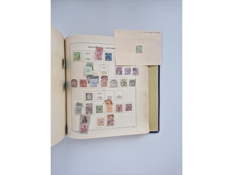 1850/1960(ca.), interessante ungebrauchte/postfrische und gestempelte Partie mit einigen Briefen, dabei Schaubek-Album ab Alt