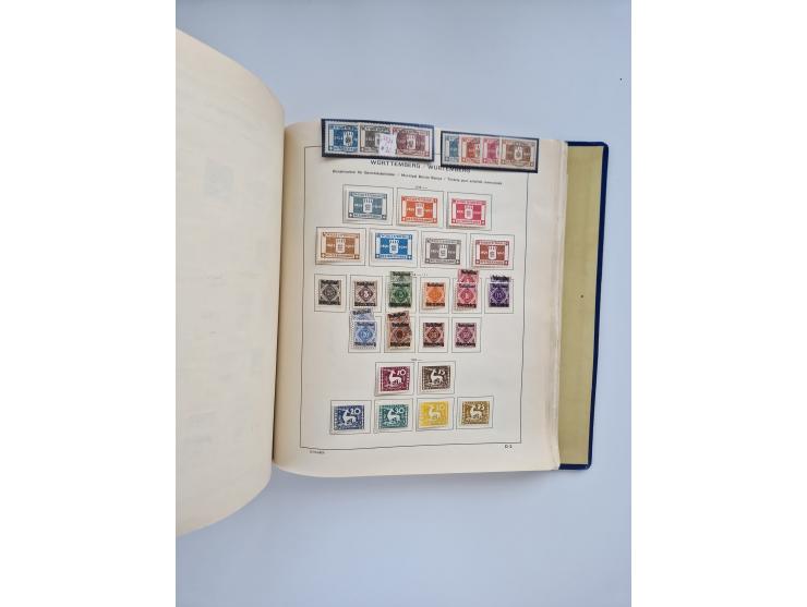 1850/1960(ca.), interessante ungebrauchte/postfrische und gestempelte Partie mit einigen Briefen, dabei Schaubek-Album ab Alt