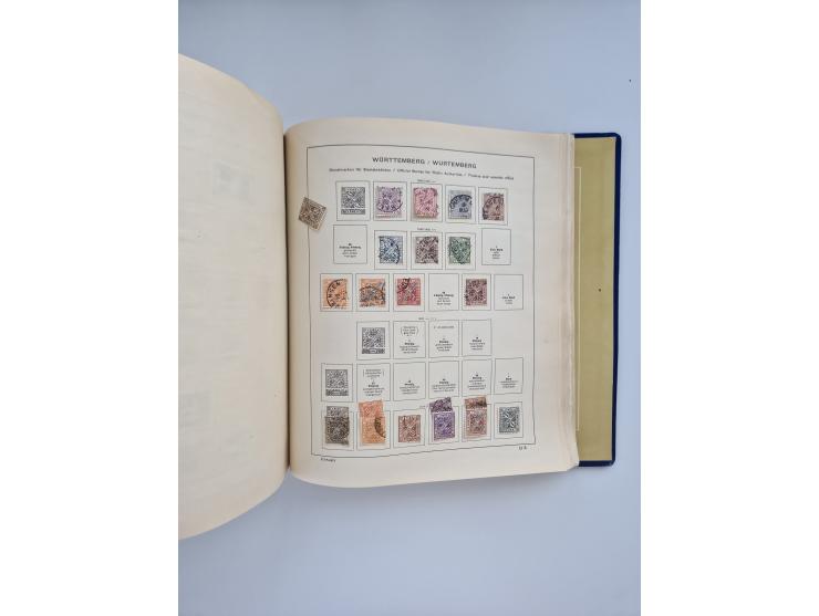 1850/1960(ca.), interessante ungebrauchte/postfrische und gestempelte Partie mit einigen Briefen, dabei Schaubek-Album ab Alt