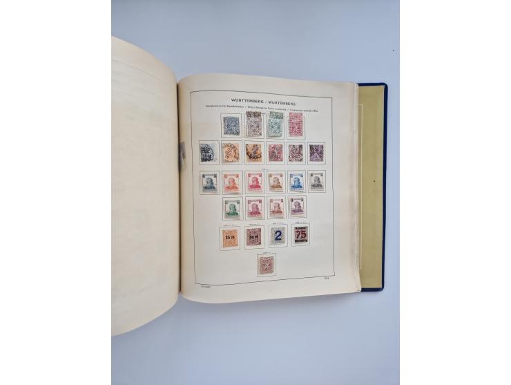 1850/1960(ca.), interessante ungebrauchte/postfrische und gestempelte Partie mit einigen Briefen, dabei Schaubek-Album ab Alt