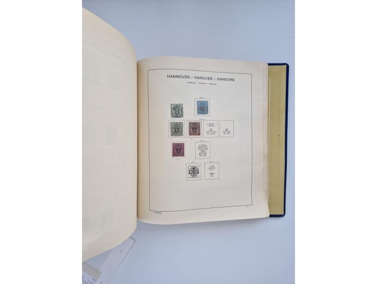 1850/1960(ca.), interessante ungebrauchte/postfrische und gestempelte Partie mit einigen Briefen, dabei Schaubek-Album ab Alt