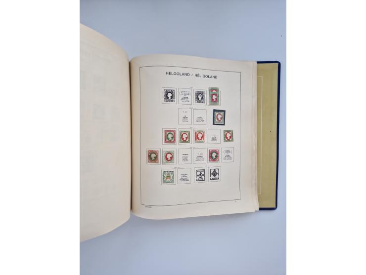 1850/1960(ca.), interessante ungebrauchte/postfrische und gestempelte Partie mit einigen Briefen, dabei Schaubek-Album ab Alt